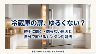 冷蔵庫の扉がゆるい！勝手に開く原因と自分で直す方法を徹底解説 