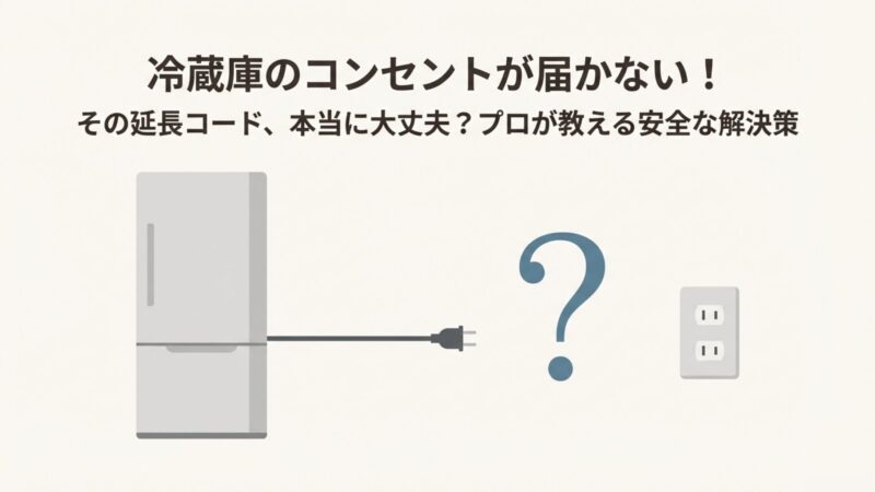 冷蔵庫のコンセントが届かない！延長コードの危険性と安全な解決策 