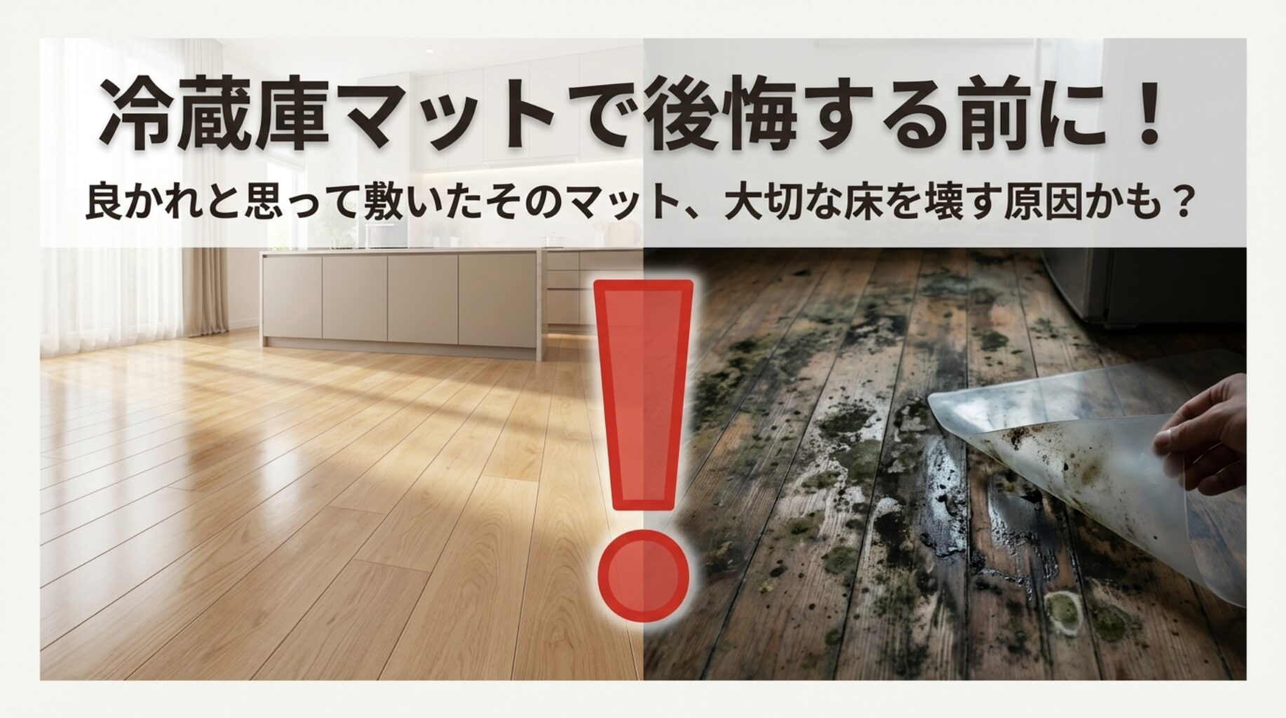 冷蔵庫の下に敷くマットは不要?後悔する理由と失敗しない選び方