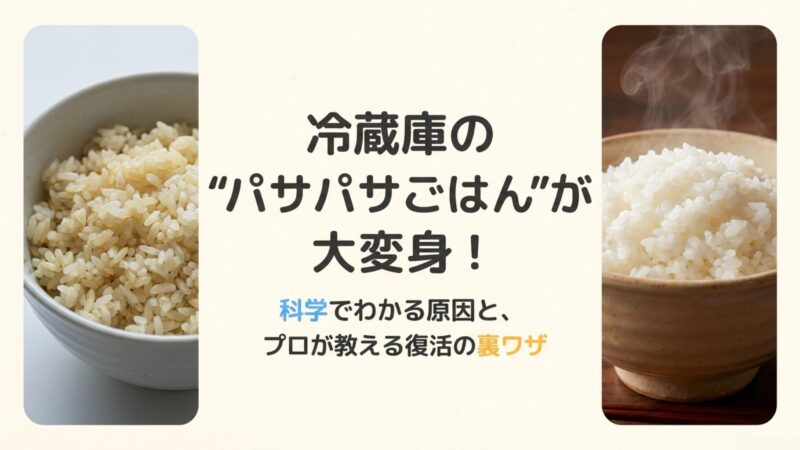 冷蔵庫に入れたご飯がパサパサに！原因と解決策を家電プロが解説 