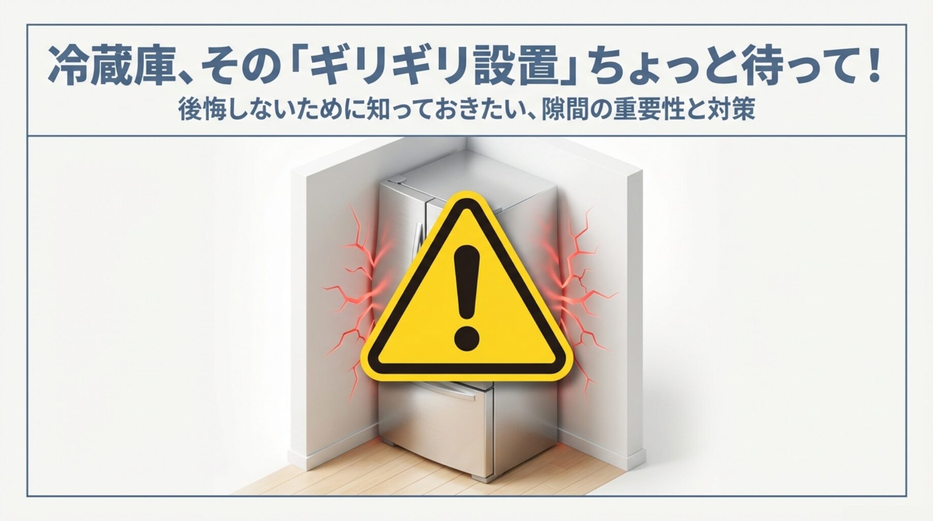 冷蔵庫の設置スペースがギリギリで不具合？最低限の隙間を確保する理由