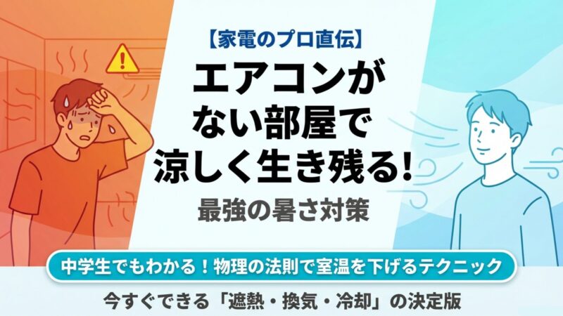エアコンない部屋を涼しくする方法！家電のプロが教える最強対策
