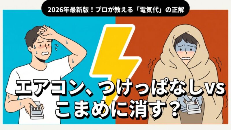2026年最新版！エアコン一日中つけっぱなしの料金を徹底検証｜プロが教える損益分岐点