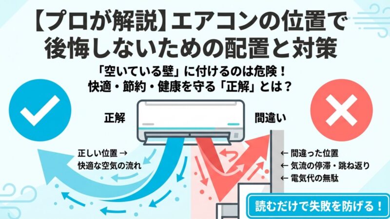 エアコンの位置で失敗？後悔しない配置と対策をプロが徹底解説