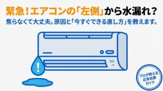 エアコンの水漏れが左側から！？原因と応急処置をプロが解説 