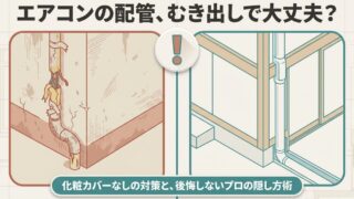 エアコンの化粧カバーなしは後悔する？プロが教える対策と隠し方 