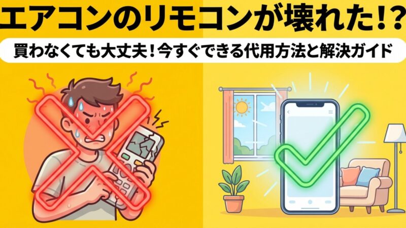 エアコンのリモコンが壊れた！すぐできる代用と解決策をプロが解説