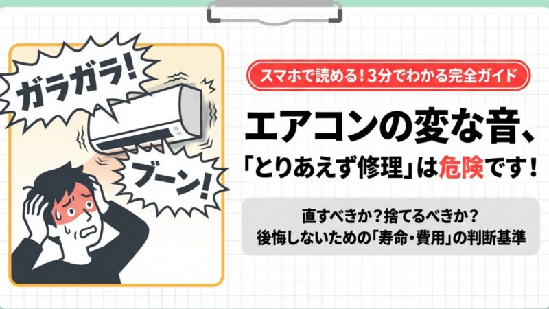 エアコン大清快がうるさい？異音の原因と自力でできる対処法