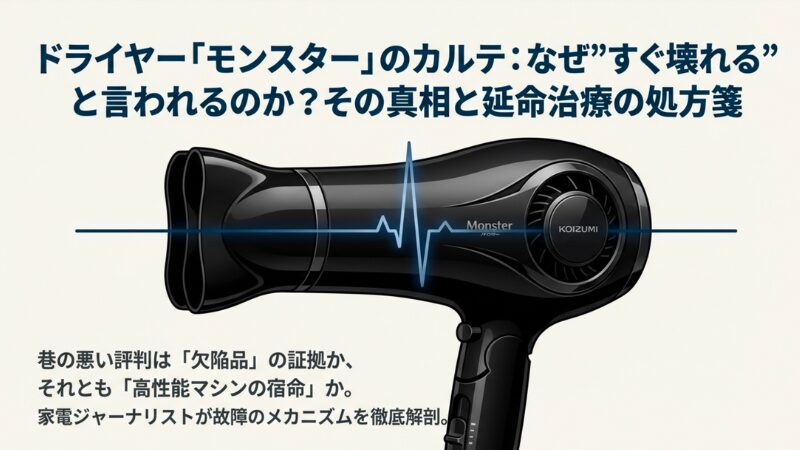 買う前に見て！ドライヤーモンスターはすぐ壊れる？悪い評判の真相と寿命 
