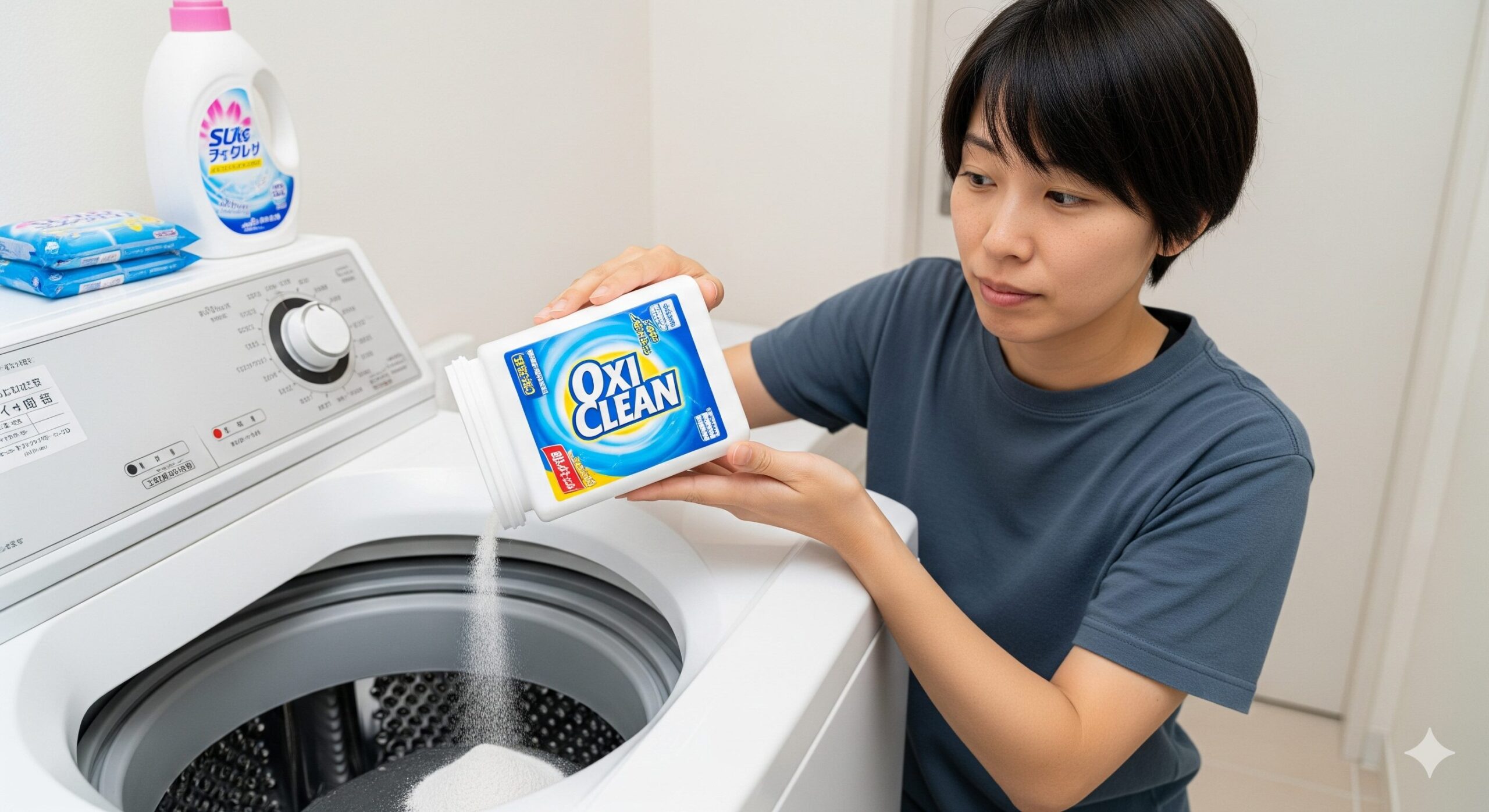 オキシクリーンで洗濯機ワカメ掃除！なくならない時の注意点