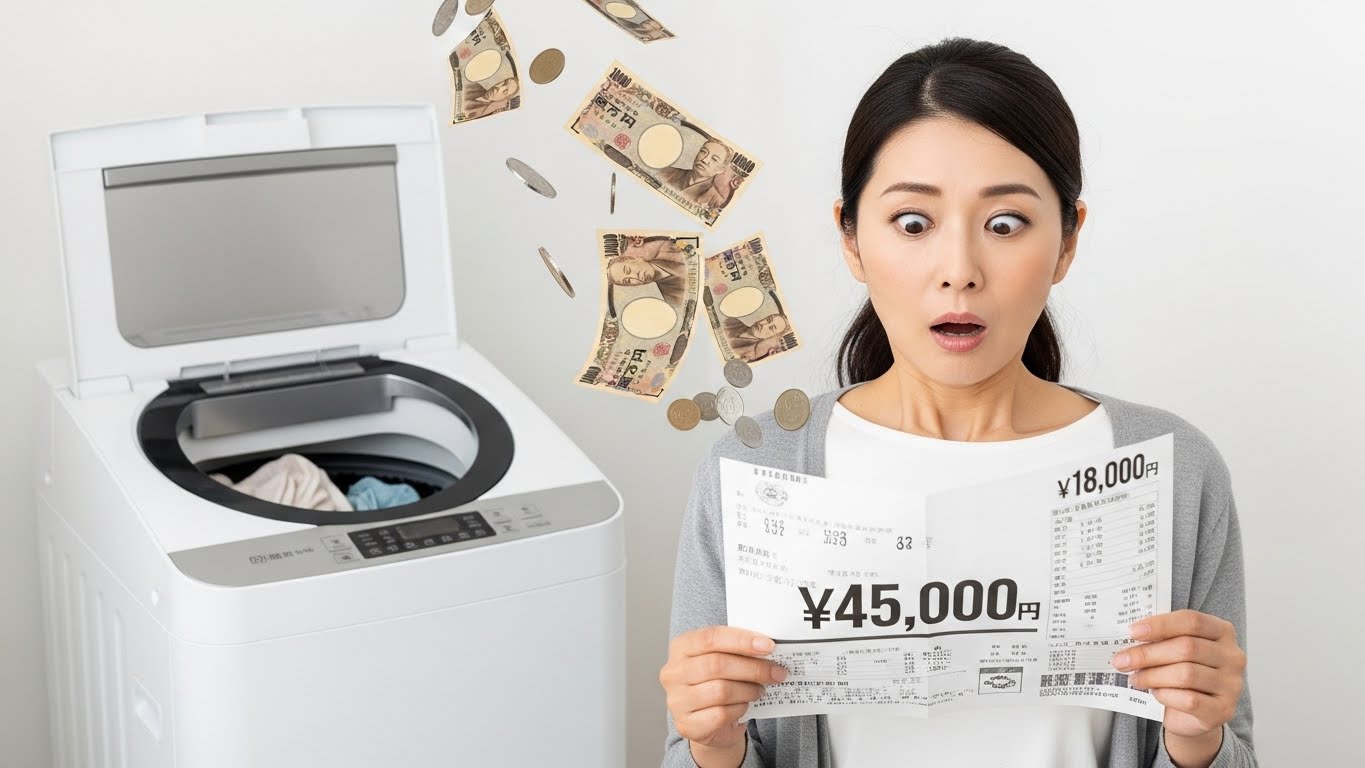 乾燥機能の使いすぎによる電気代の高騰に驚く日本人の写真