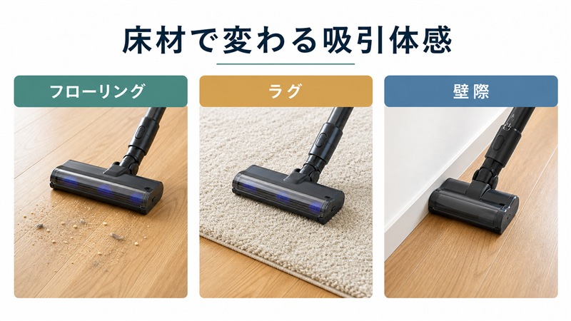 フローリングとカーペットで変わる掃除機選び