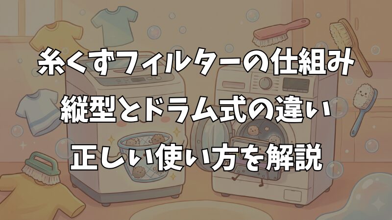 洗濯機の糸くずフィルターの仕組み解説！掃除や交換のコツも紹介 
