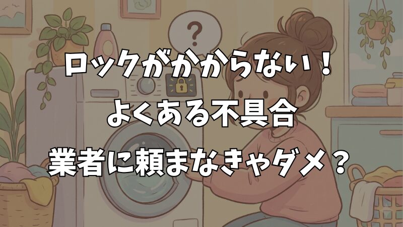洗濯機のロックがかからない！蓋が開かない時の解除法と修理判断基準 