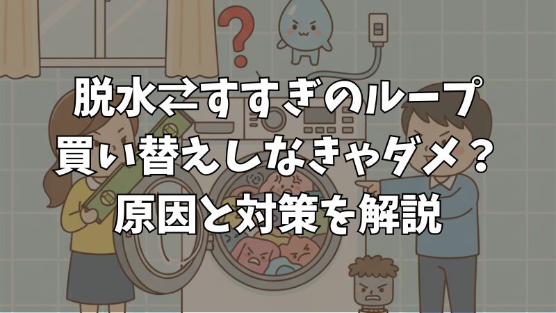 洗濯機が脱水できないですすぎに戻る原因と直し方！故障の判断基準 